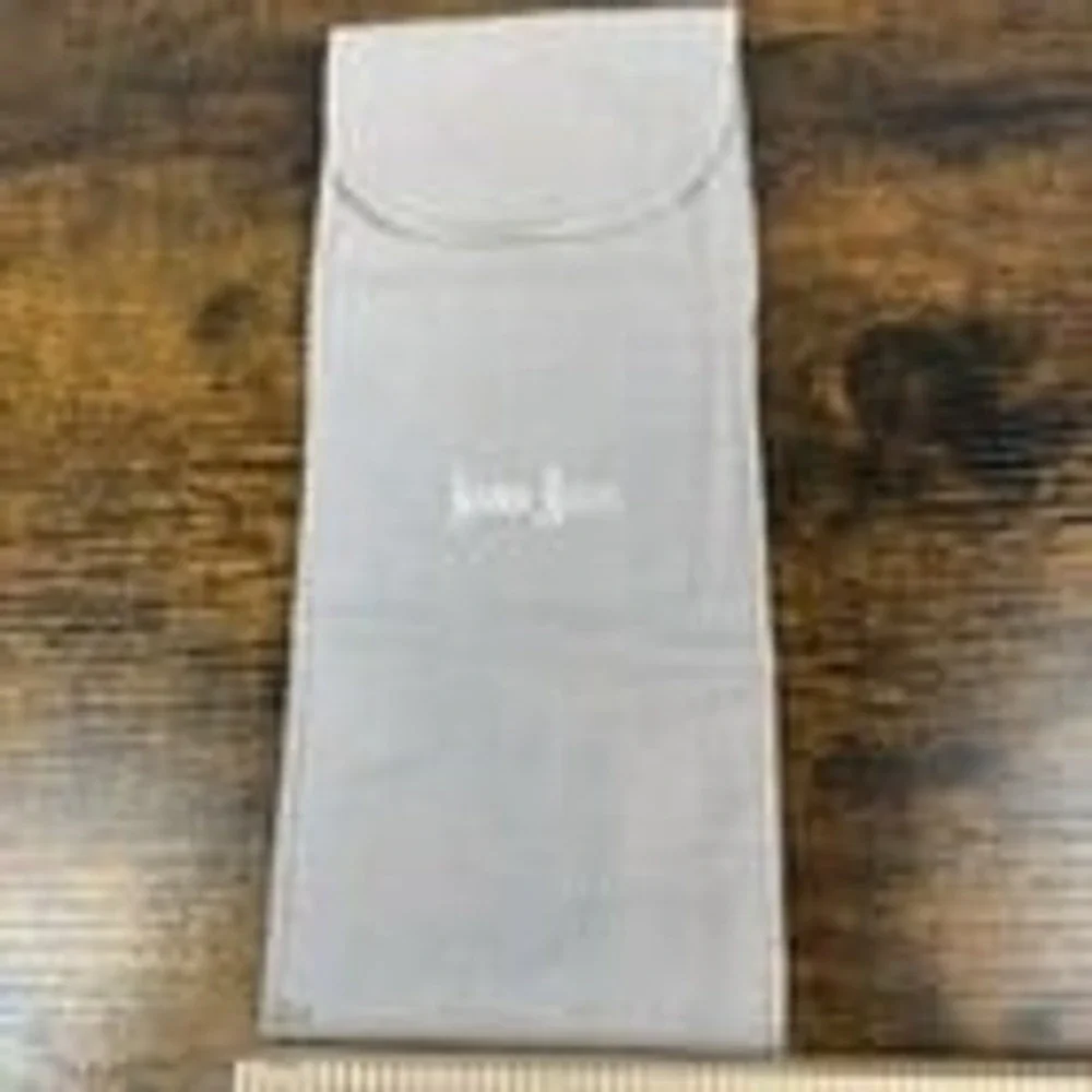 Vintage Neiman Marcus Gray‎ Necklace Storage Dust Bag with Flap 4